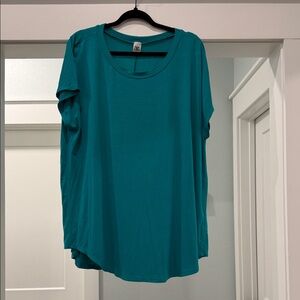 Sew In Love Teal Short Sleeve Scoop Neck Top